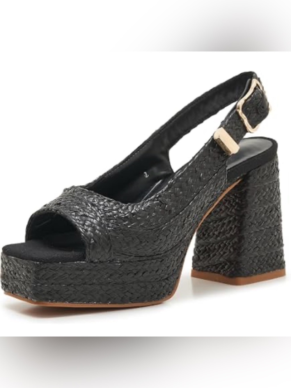 Dolce Vita NWOT Flores Platform Raffia Slingback Dress Sandals